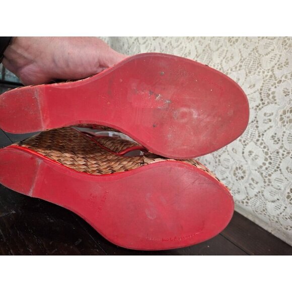 EUC Jean-Michel Cazabat Red Platform Red Slingback Sandal/Sz. 6 (Euro 36.5) - Picture 7 of 8